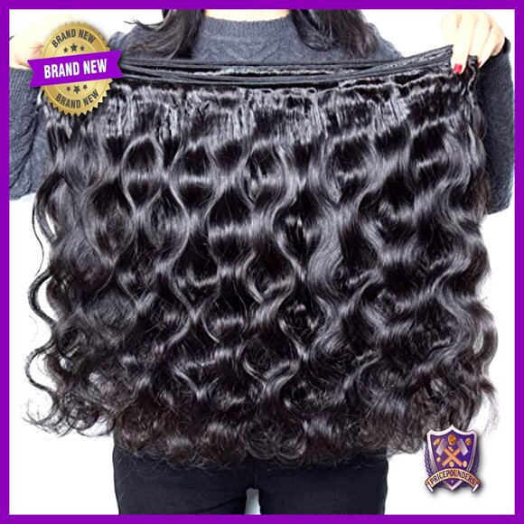 Brazilian Human Hair Extensions 3 Bundles with 4x4 Lace Closure Body Wave